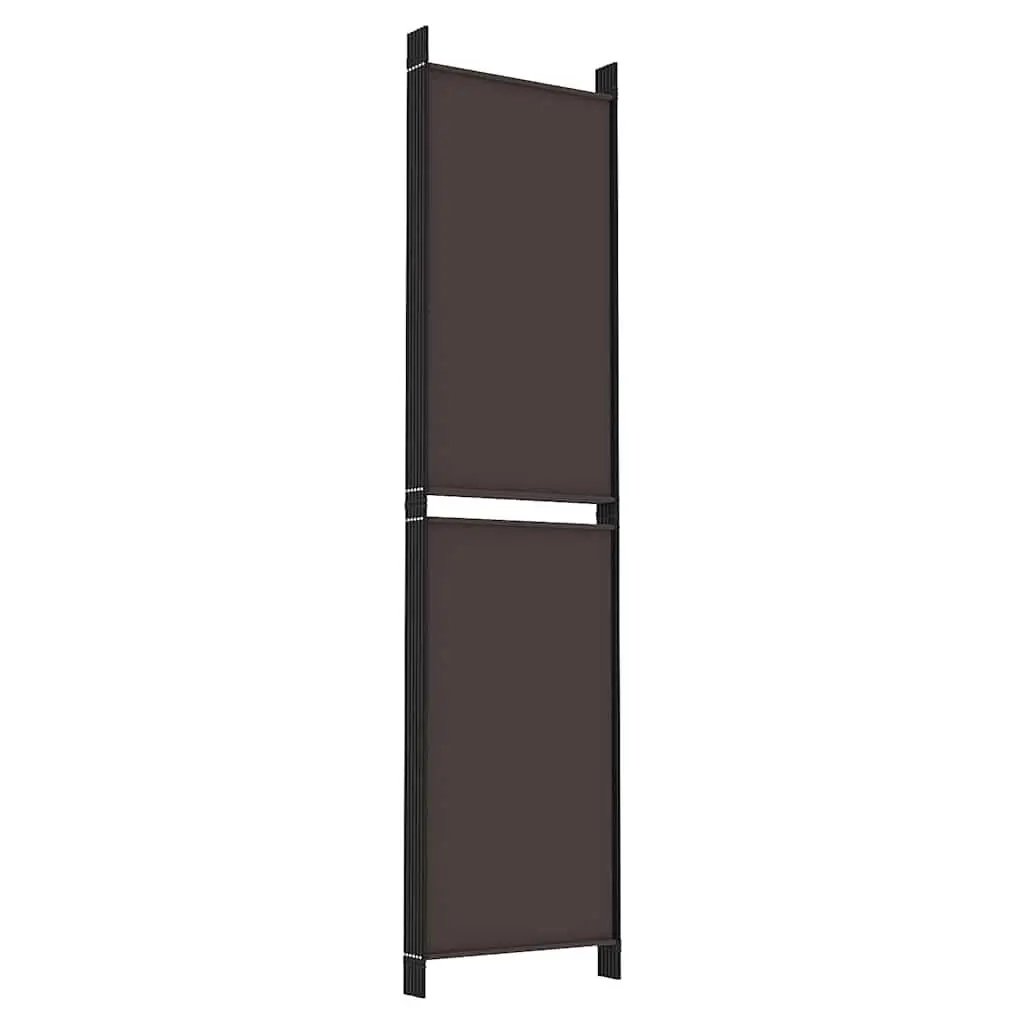 Room Divider Privacy Partition Fabric Folding 300x200cm Brown 6 Panel