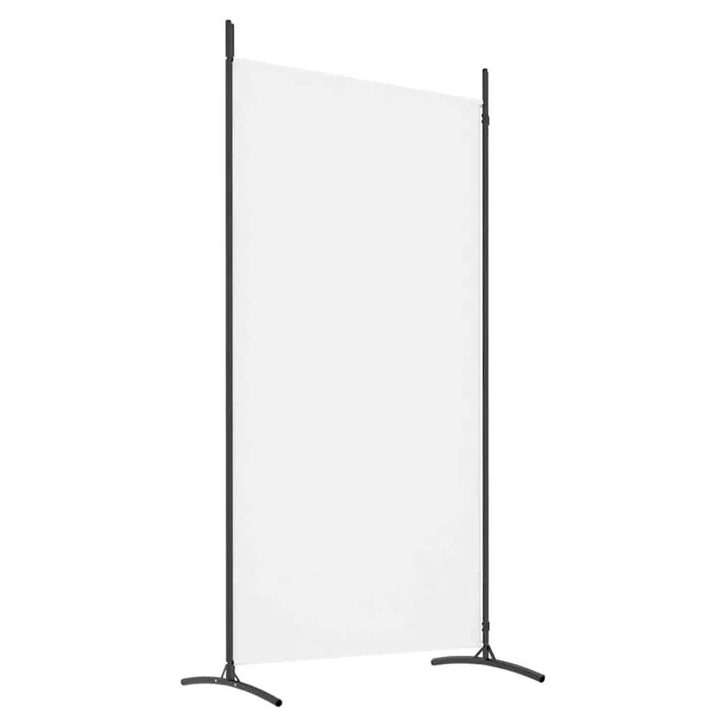 2-Panel Room Divider Privacy Screen Foldable Fabric 175 x 180 cm White