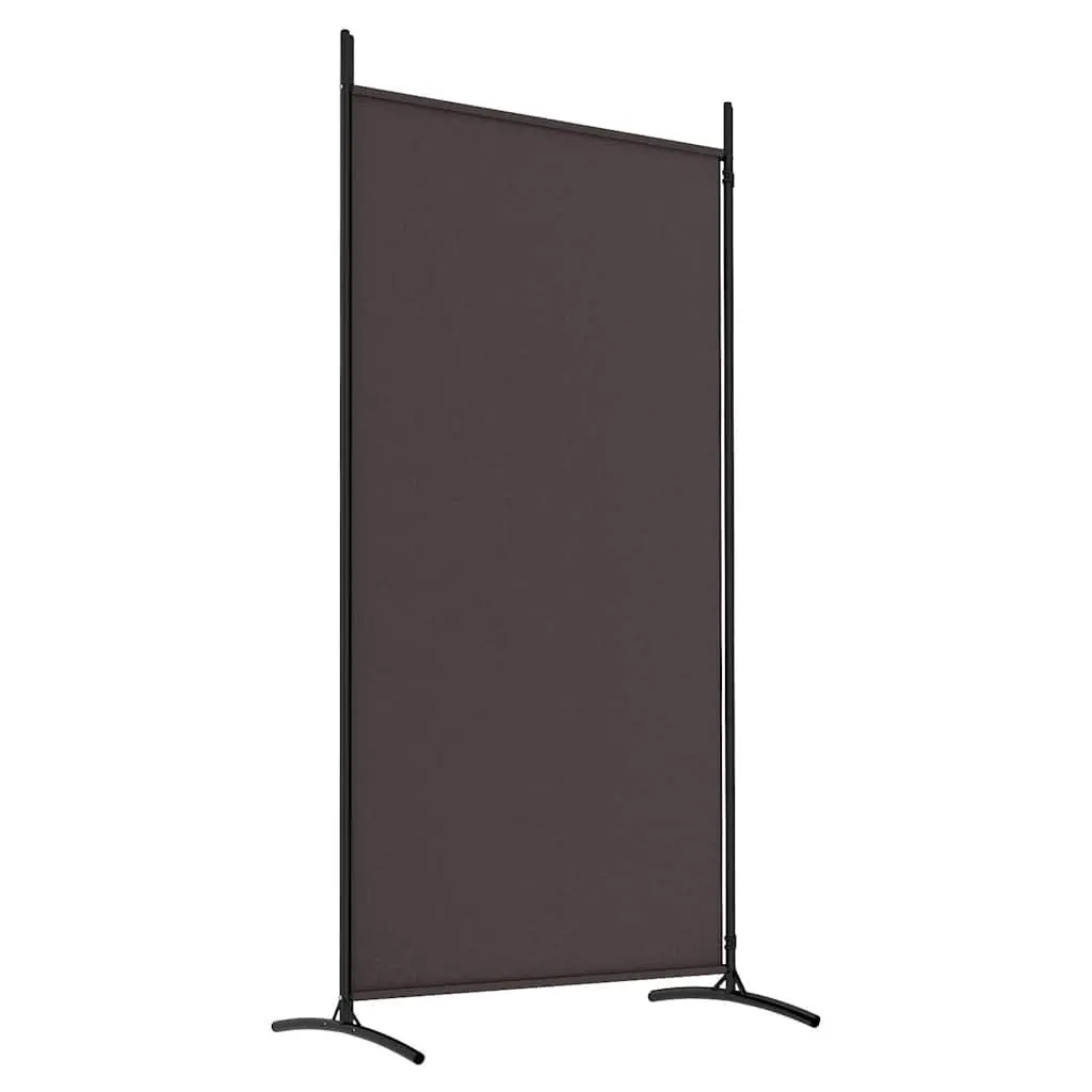 Room Divider Screen 2-Panel Privacy Partition 175x180cm Brown Fabric