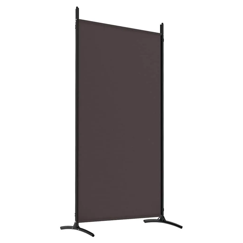4-Panel Room Divider Privacy Screen 346x180 cm Brown Foldable Fabric Partition
