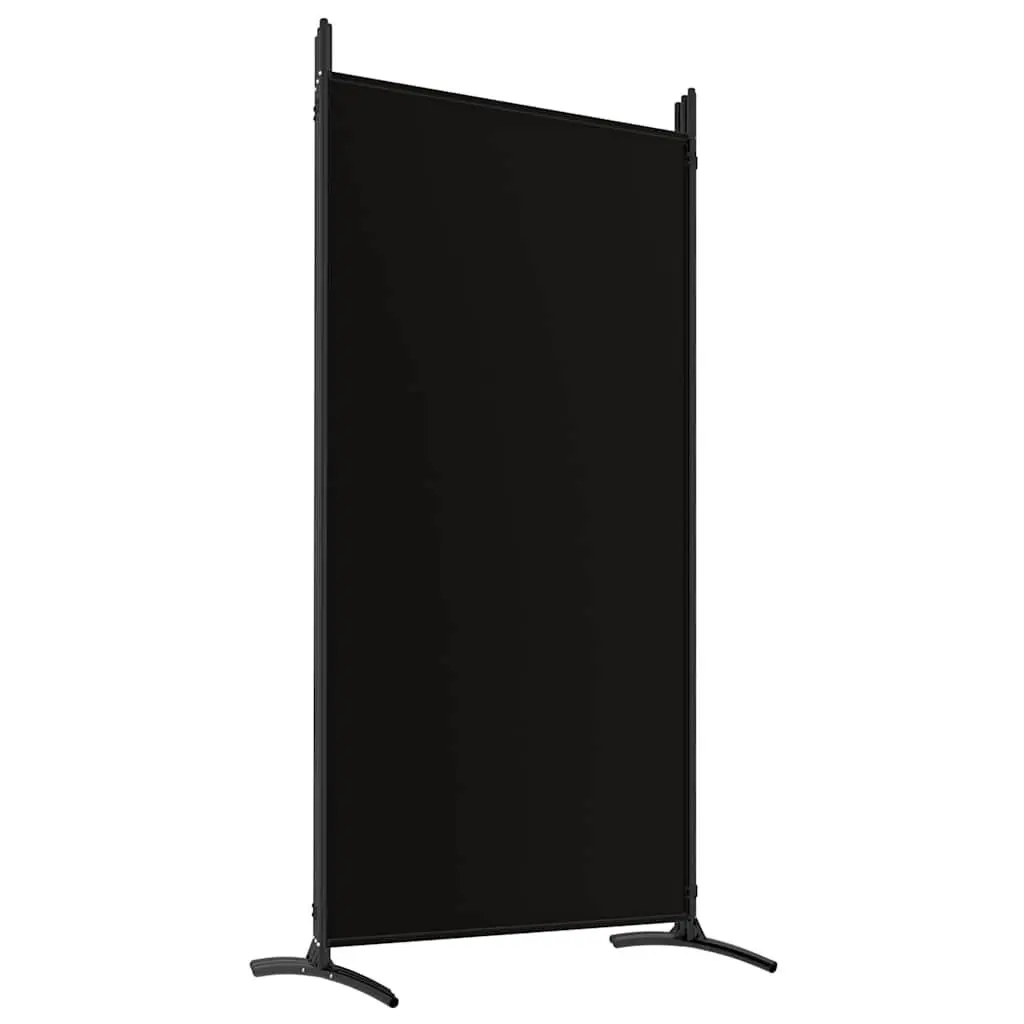 5 Panel Folding Privacy Divider Screen Fabric Room Partition Black 433x180cm