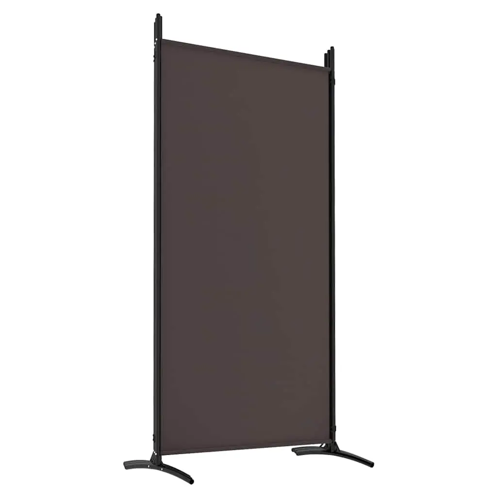 6-Panel Room Divider Privacy Partition 520x180cm Brown Fabric Foldable