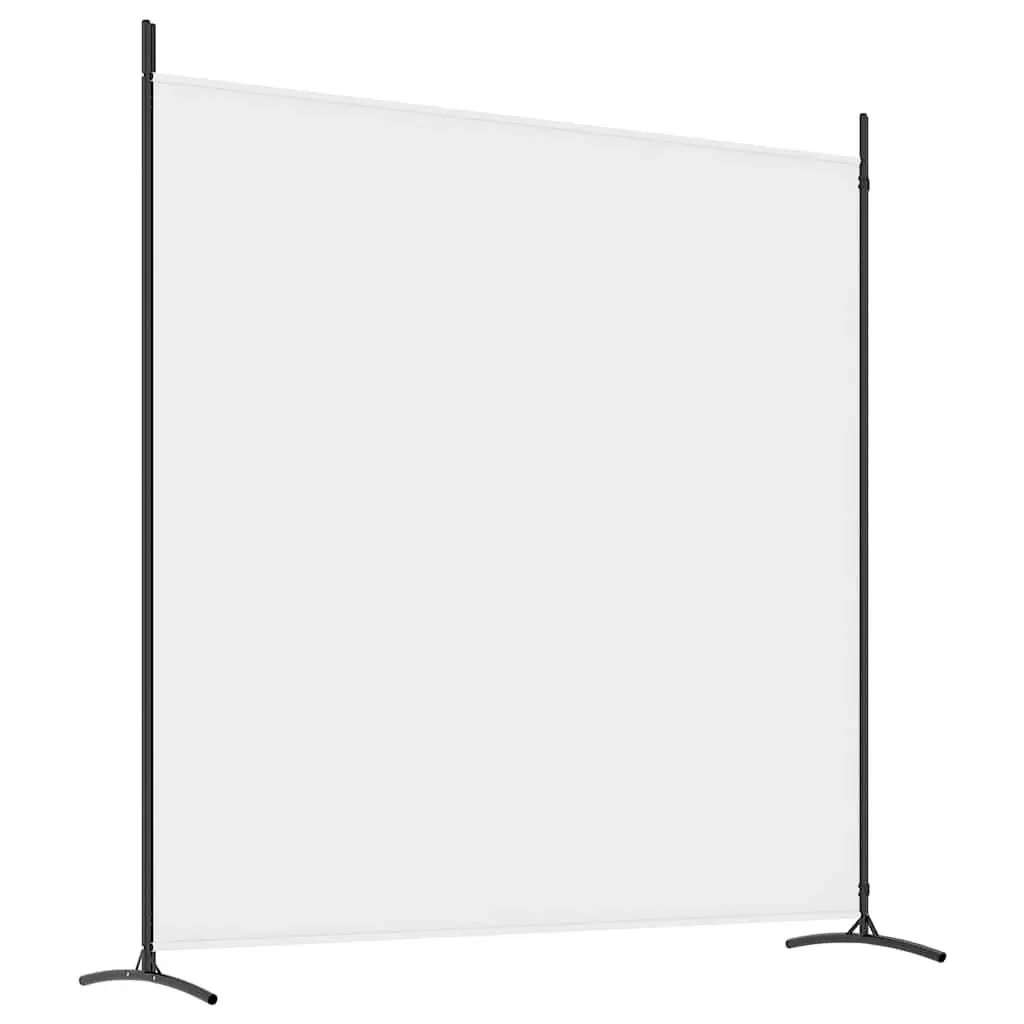 2-Panel Room Divider Privacy Screen Foldable Fabric 348x180cm White