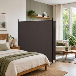 Practical Brown Room Divider for Privacy and Style