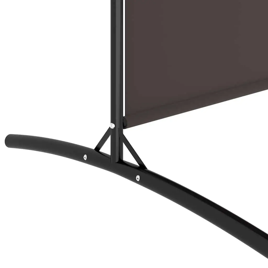 2-Panel Room Divider Privacy Separator Foldable Brown 348 x 180 cm
