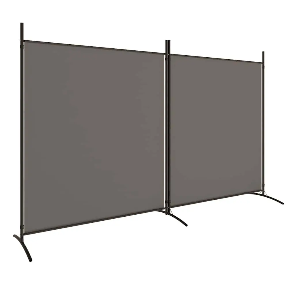 Room Divider 2-Panel Foldable Partition Screen Anthracite 348x180 cm