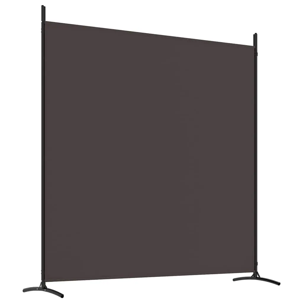 Room Divider Privacy Partition 3 Panel Folding Screen Brown Fabric