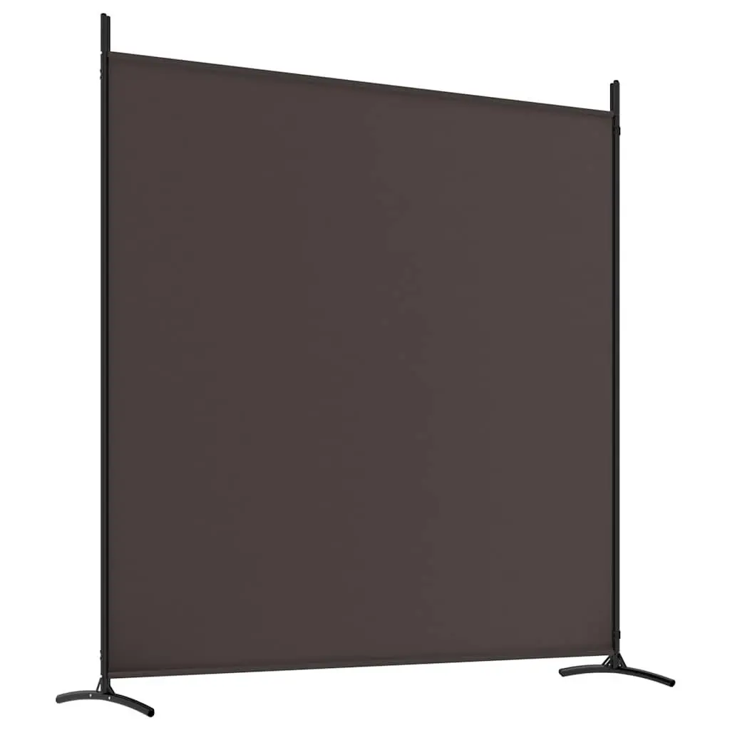 4-Panel Room Divider Brown Foldable Fabric Screen Partition Privacy Separator