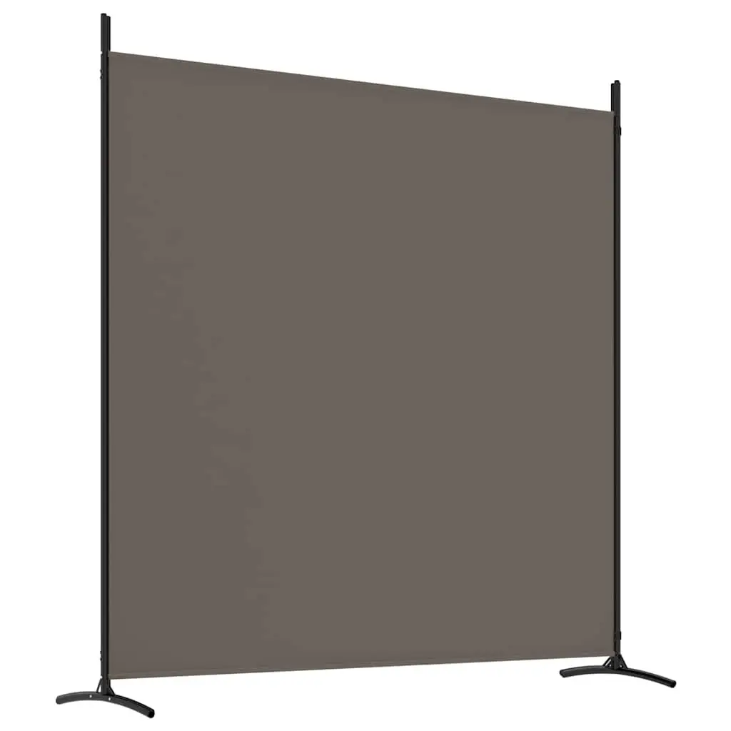 4-Panel Room Divider Privacy Partition Folding Screen Anthracite Fabric 698 x 180 cm