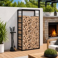 Reliable Firewood Rack with Practical Design