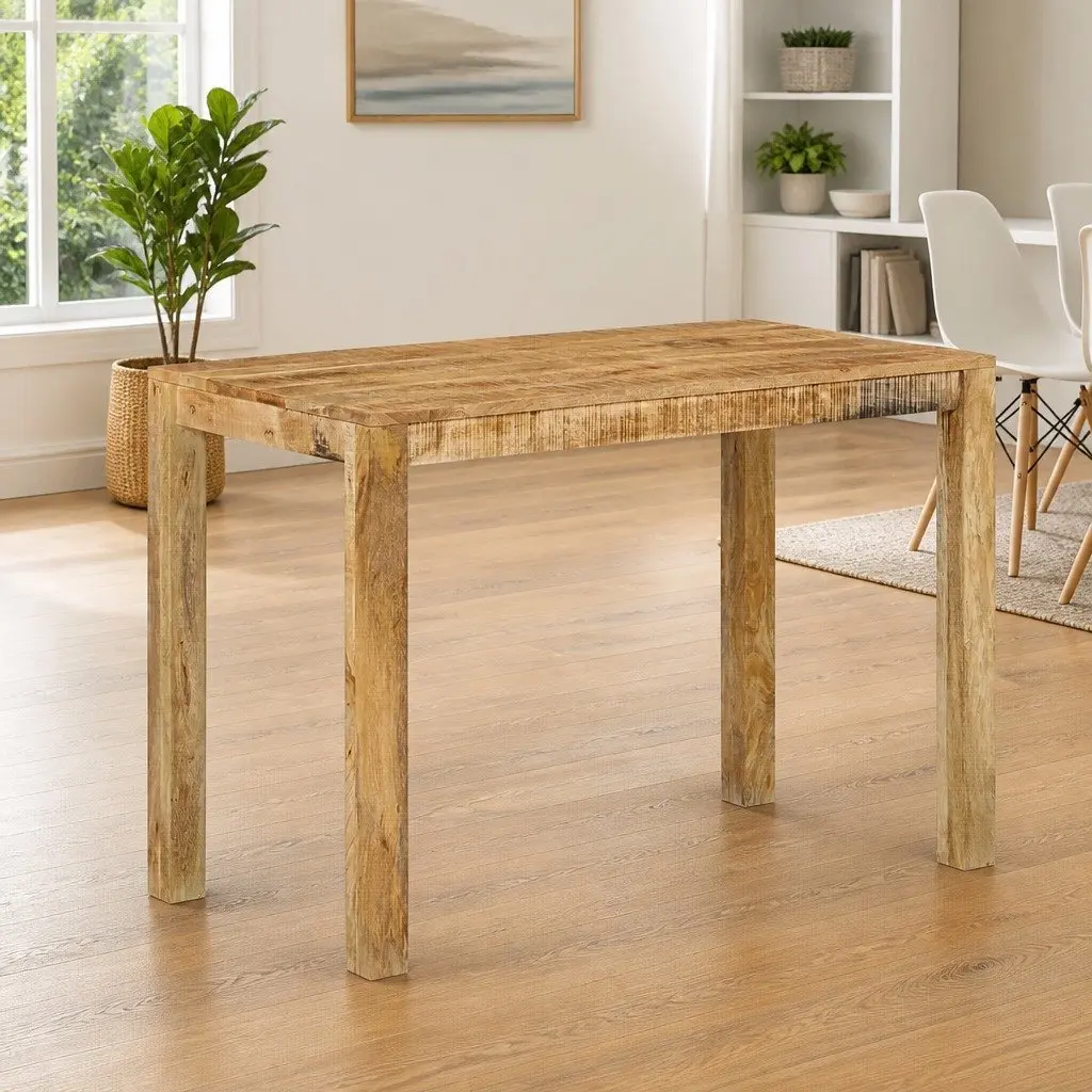 Solid Wood Dining Table 110x55x76 cm in Brown