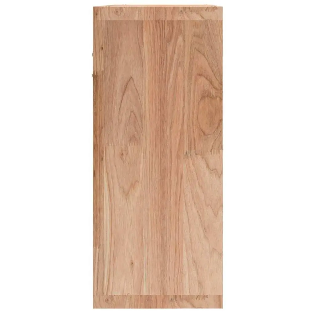 Wall Cabinet Storage Organiser 42x18x42cm Solid Wood Brown 2 Compartment