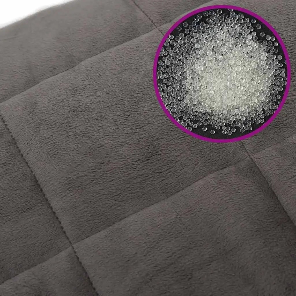 Weighted Blanket Pressure Relief 155x220 cm Grey 11 kg Soft Comfort