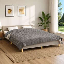 Comforting Grey Weighted Blanket 200x200 cm 9 kg