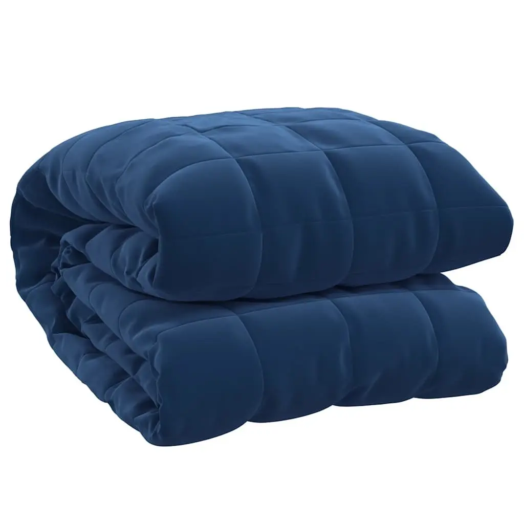 Weighted Blanket Pressure Relief 150x200 cm Blue 11 kg Soft Fabric