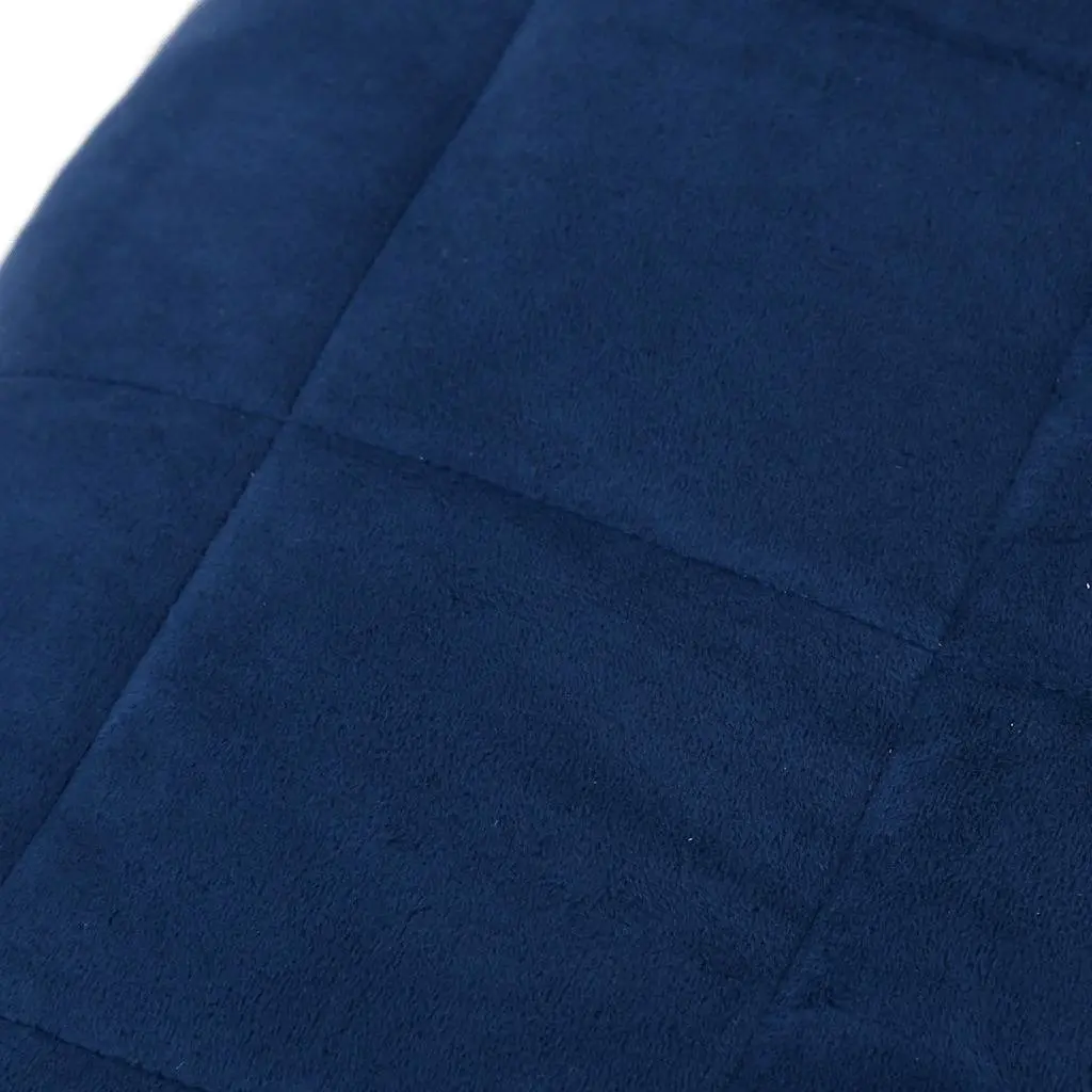 Weighted Blanket Pressure Relief 150x200 cm Blue 11 kg Soft Fabric