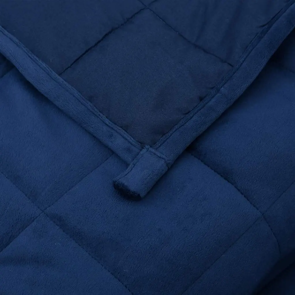 Weighted Blanket Pressure Relief 150x200 cm Blue 11 kg Soft Fabric