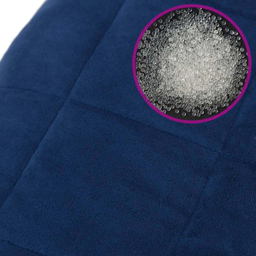 Weighted Blanket Sleep 155x220cm Blue 7kg Breathable Fabric