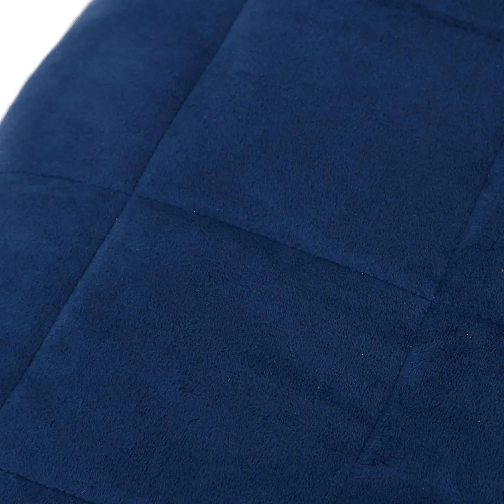 Weighted Blanket Sleep Comfort 200x200 cm Blue 9 kg Breathable Fabric