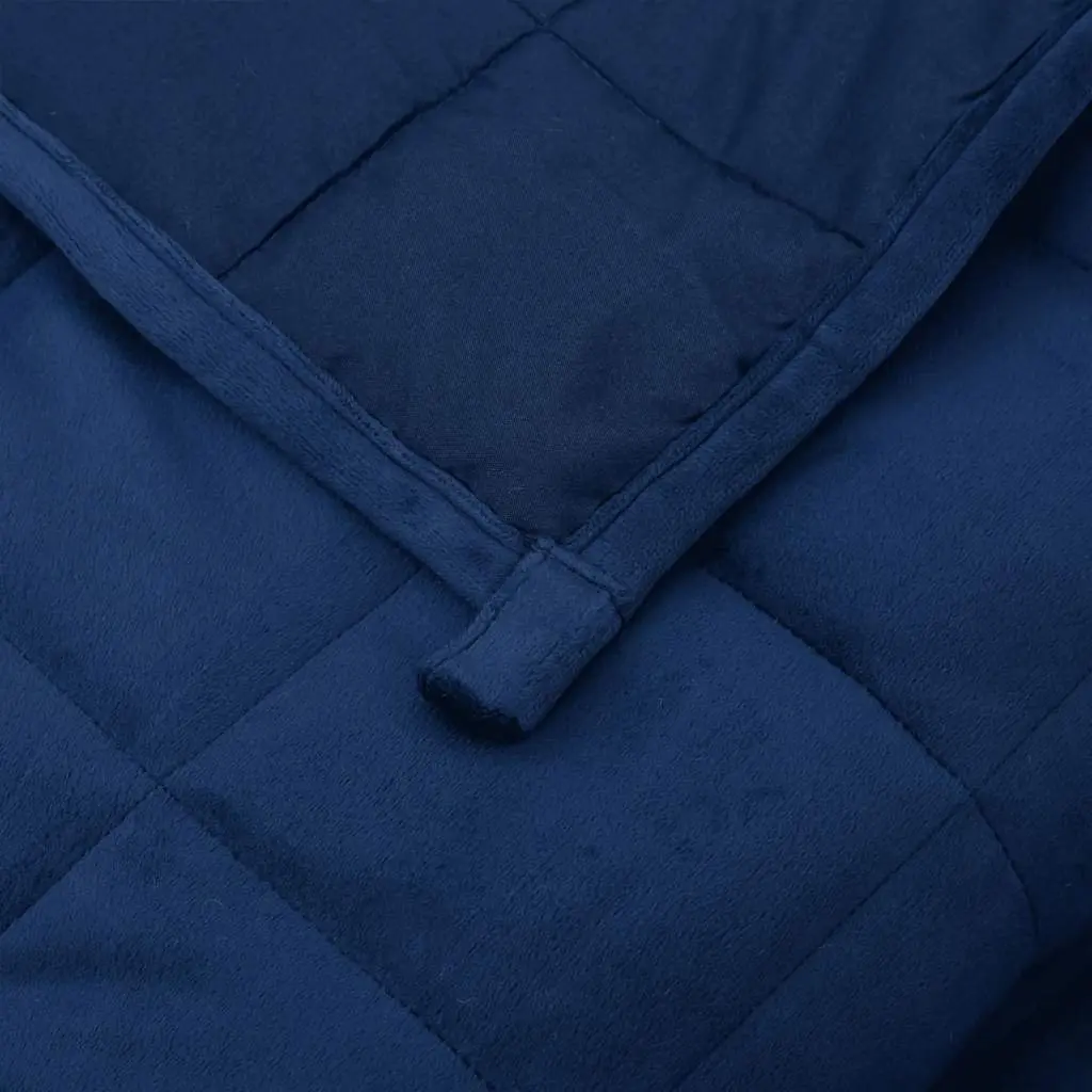 Weighted Blanket Sleep Comfort 200x200 cm Blue 9 kg Breathable Fabric