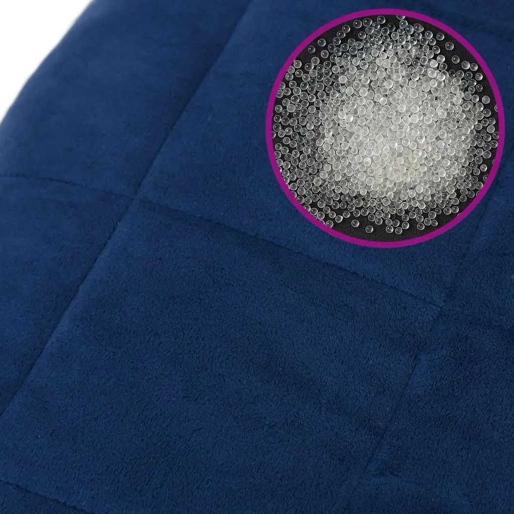 Weighted Blanket Calming Sleep 200x200 cm Blue 13 kg
