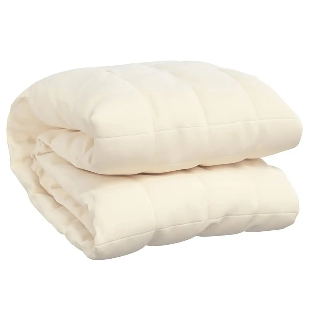 Weighted Blanket Calming Sleep 120x180 cm Light Cream 5 kg