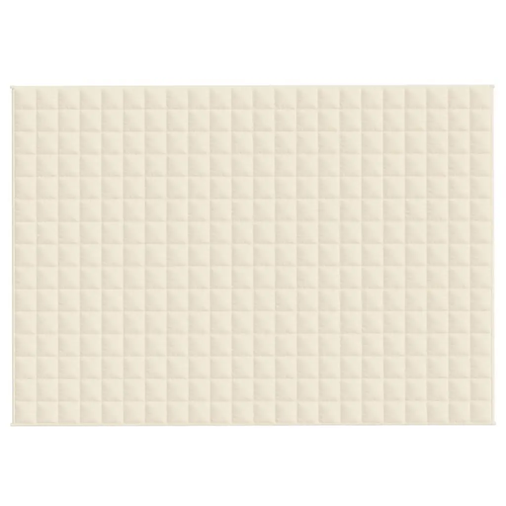 Weighted Blanket Sleep Comfort 155x220 cm Light Cream 7 kg Breathable Fabric