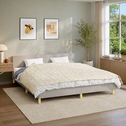 Warm Comfort with a Light Cream Weighted Blanket 155x220 cm 11 kg