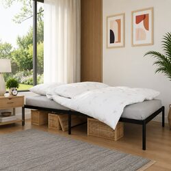 Reliable King Single Bed Frame in Black Steel