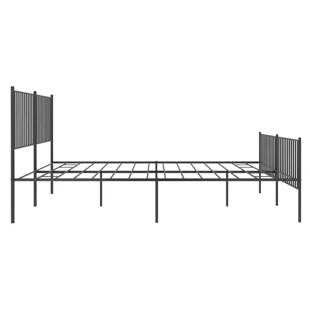 Black Steel King Size Bed Frame 183x203 cm