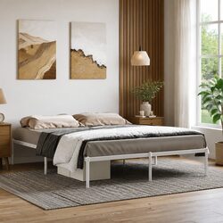 Reliable Metal Bed Frame 150x200 cm with Timeless Design