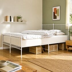 Reliable King Size Metal Bed Frame with Storage Space