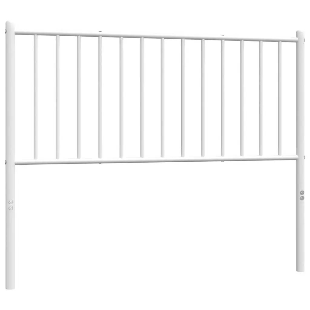 Metal Headboard White 107cm Bedroom Bed Header Sturdy Steel Support