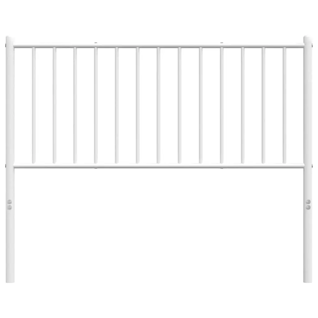Metal Headboard White 107cm Bedroom Bed Header Sturdy Steel Support