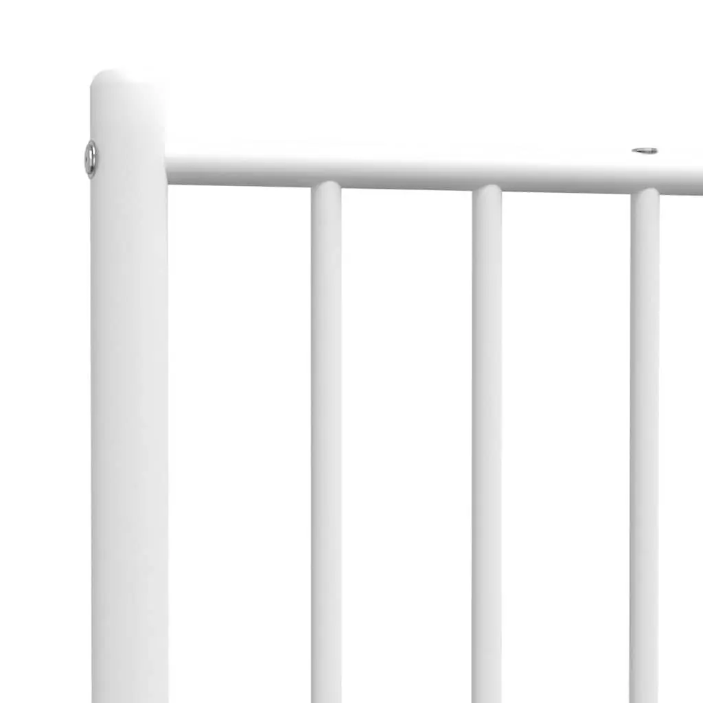 Metal Headboard White 107cm Bedroom Bed Header Sturdy Steel Support