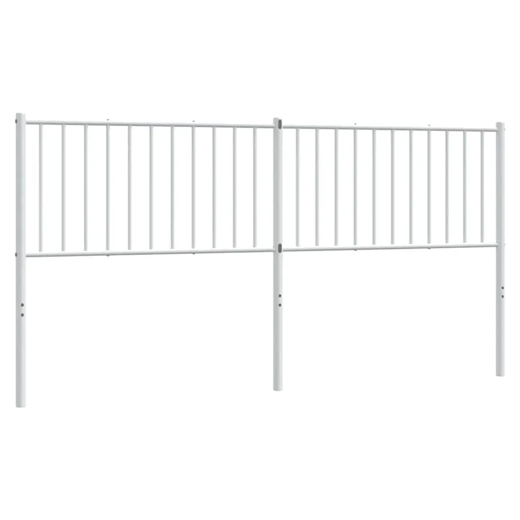 Metal Headboard White 180cm Bed Header Powder Coated Steel Frame