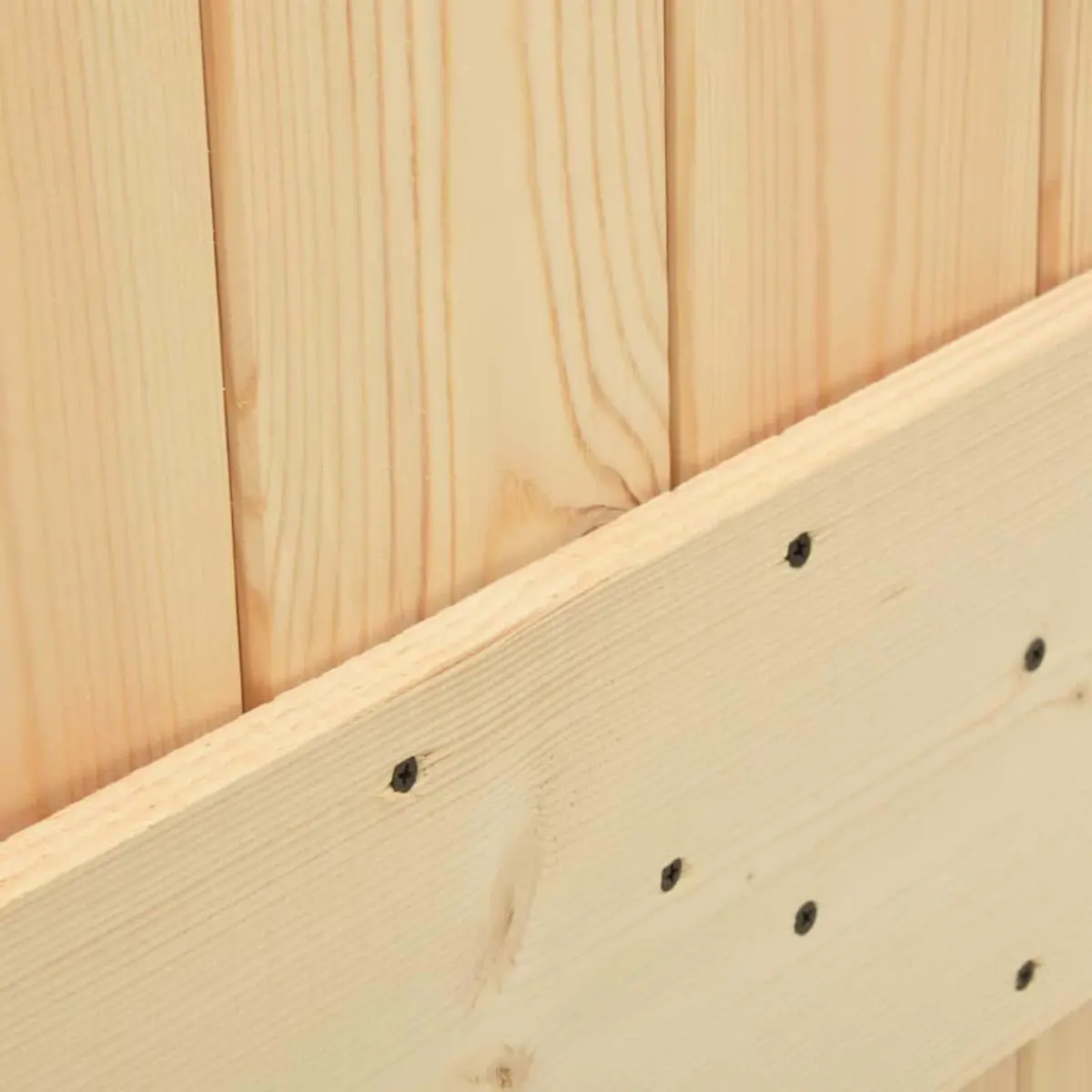 Solid Pine Wood Door Interior 100 x 210 cm Natural Minimalist Design Clean Lines
