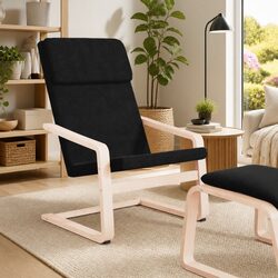 Comfortable Black Fabric Armchair for Your Home