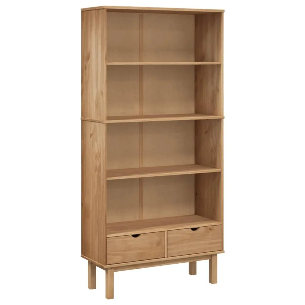 Wooden Bookcase with Scandinavian Charm