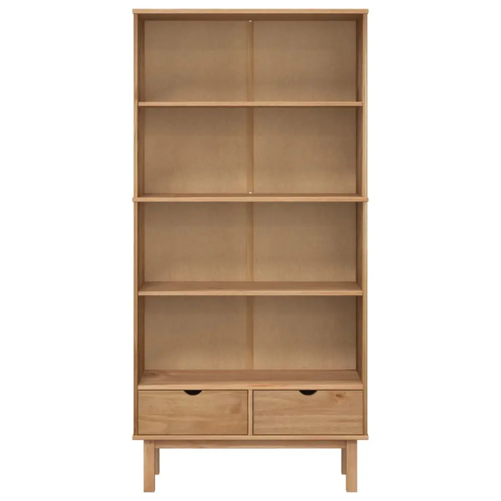 Wooden Bookcase with Scandinavian Charm