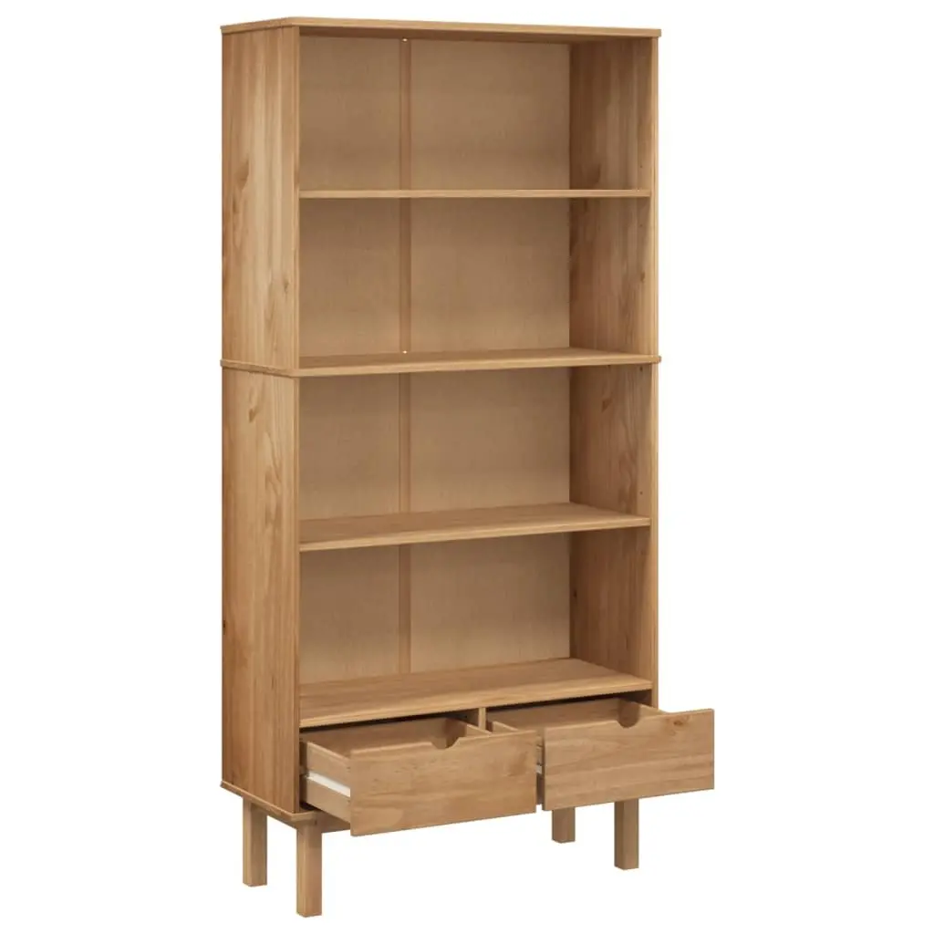 Wooden Bookcase with Scandinavian Charm