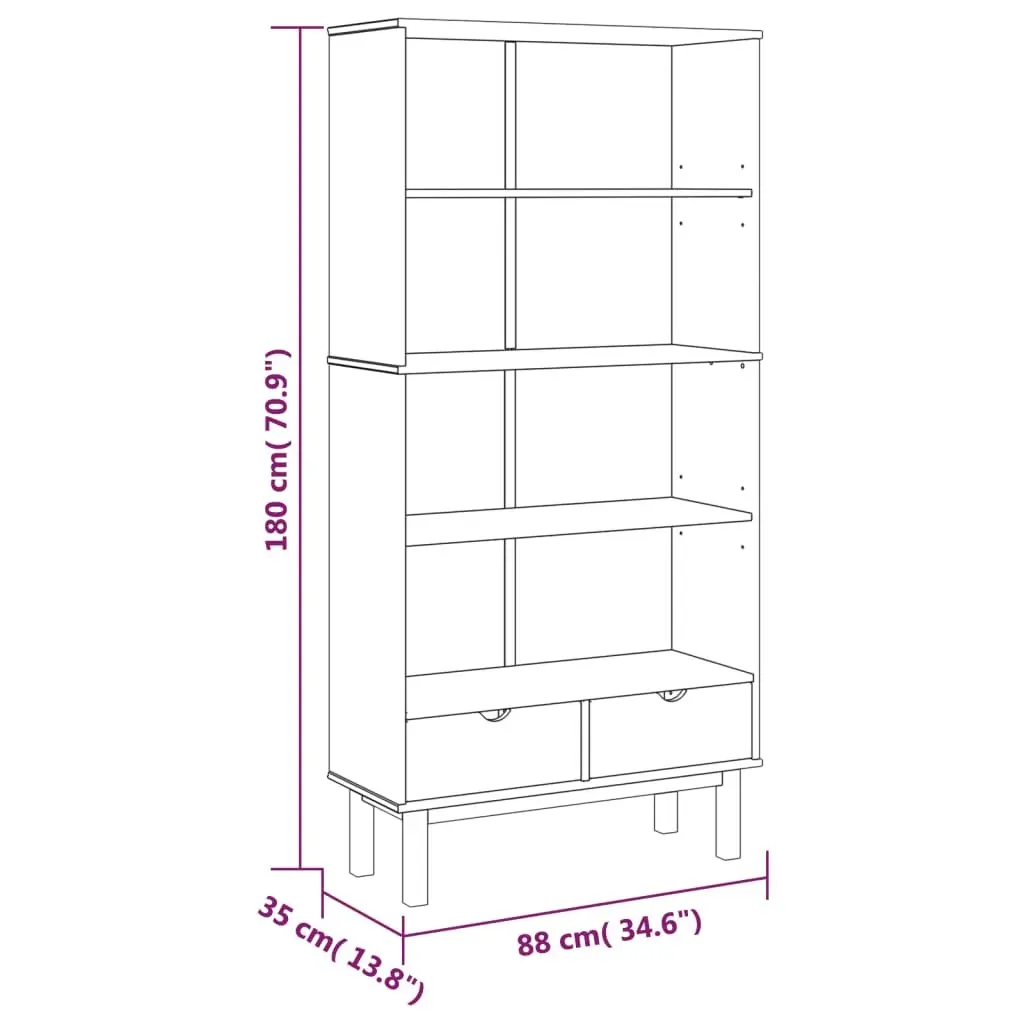 Wooden Bookcase with Scandinavian Charm