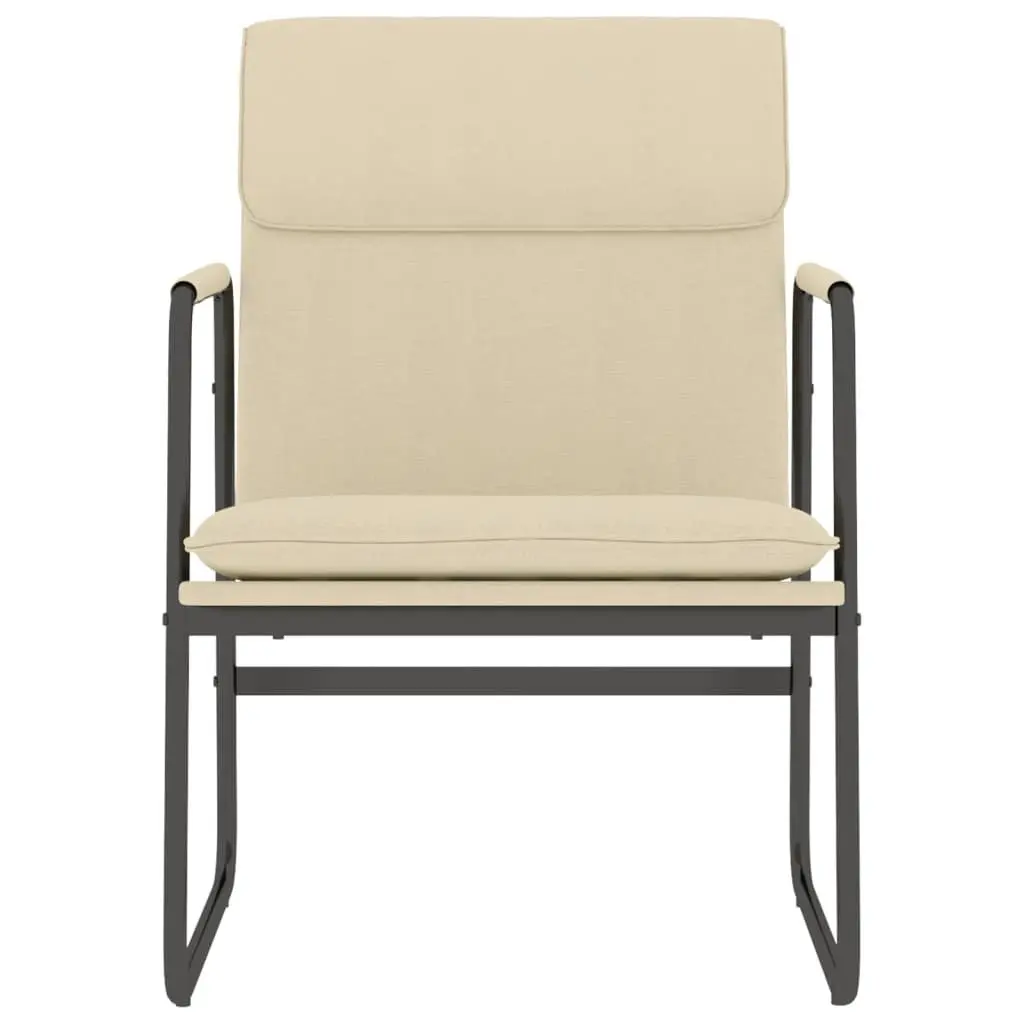 Recliner Armchair Upholstered Cream Fabric Lounge Chair Living Room Furniture