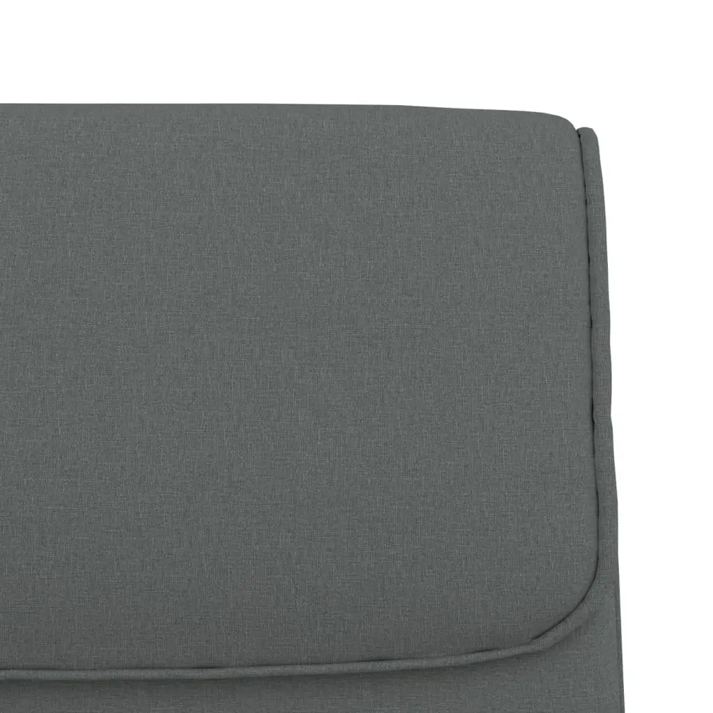 Bench Grey Fabric Upholstered Seating Furniture Living Room Relaxing Lounge