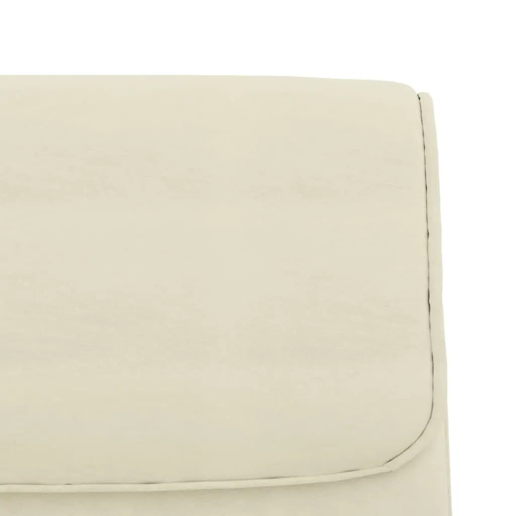 Faux Leather Bench Upholstered Seating Relaxation 100cm Cream
