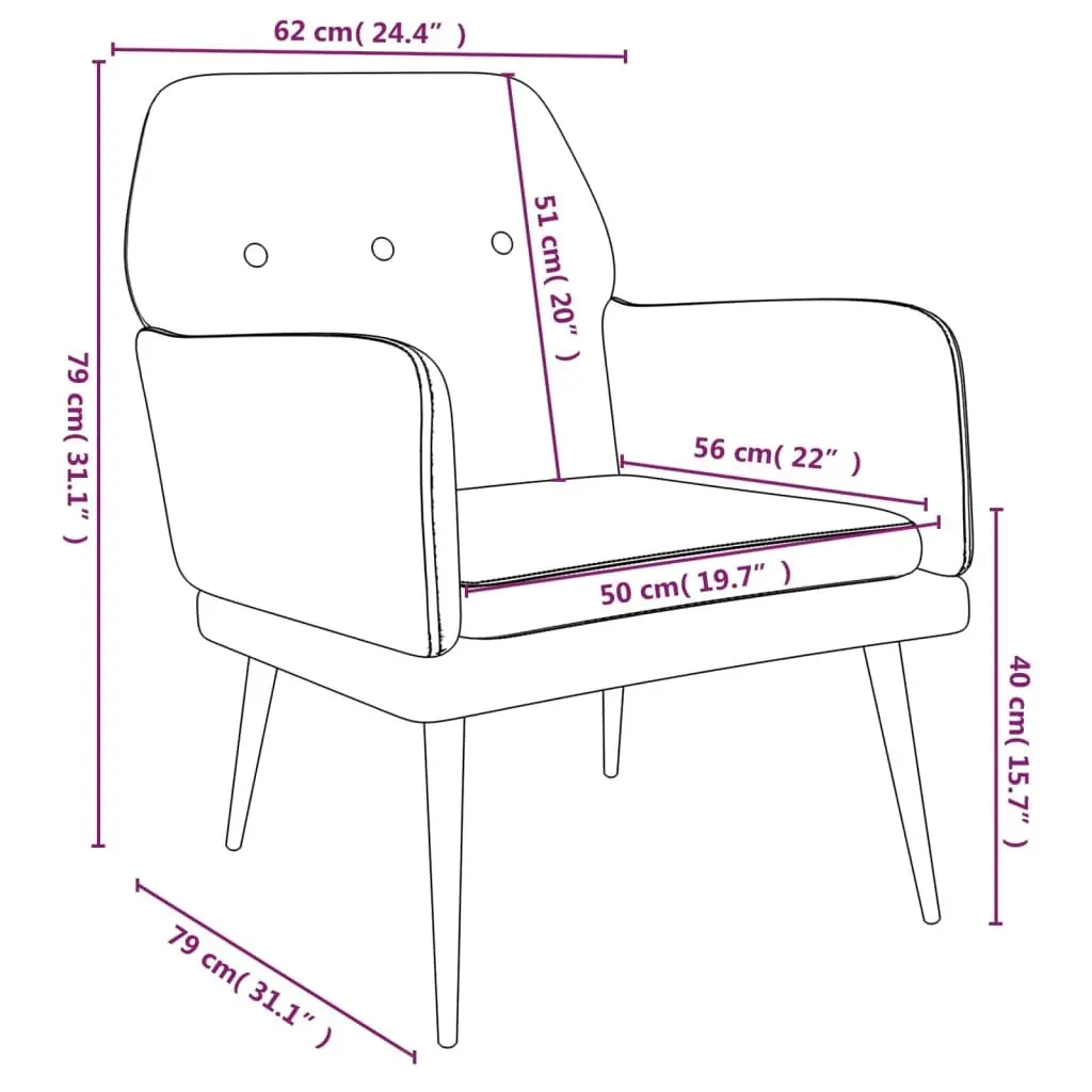 Armchair Dark Grey Velvet Upholstered Lounge Chair Relaxation Seating