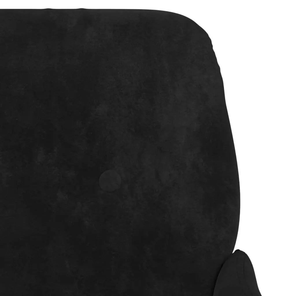 Black Velvet Bench with Sturdy Support