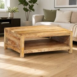 Warm Coffee Table 80x55x30 cm with Storage Compartment