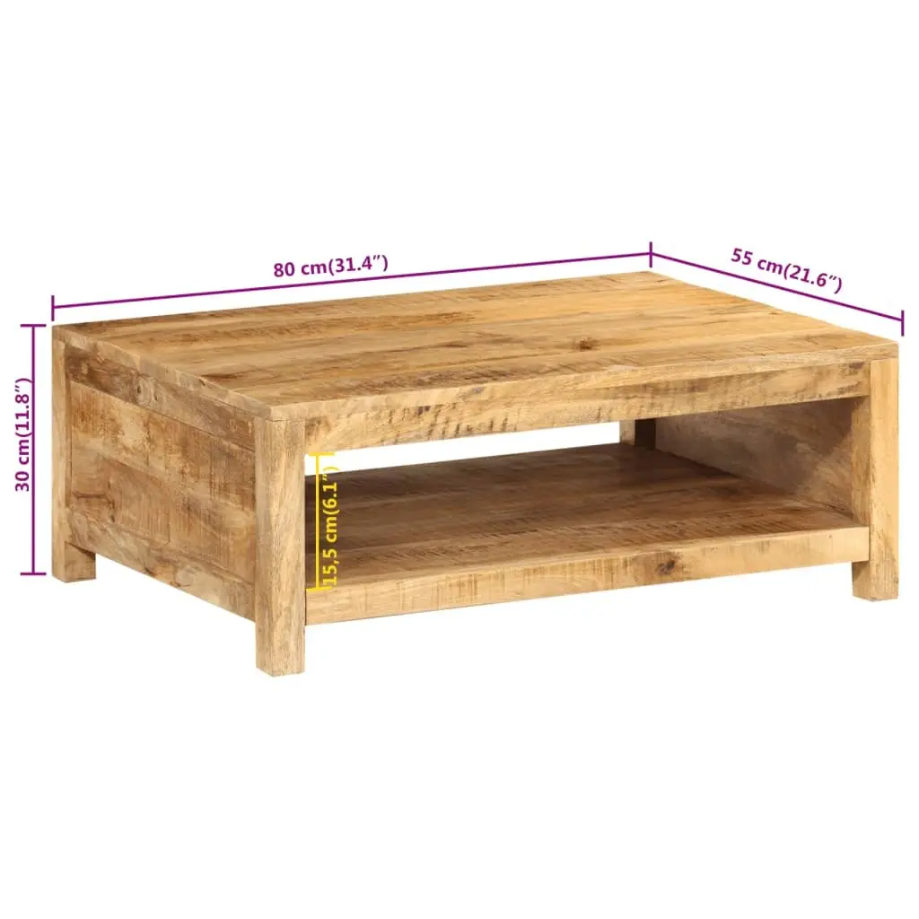 Coffee Table 80x55x30 cm with Storage Compartment Living Room Accent Furniture