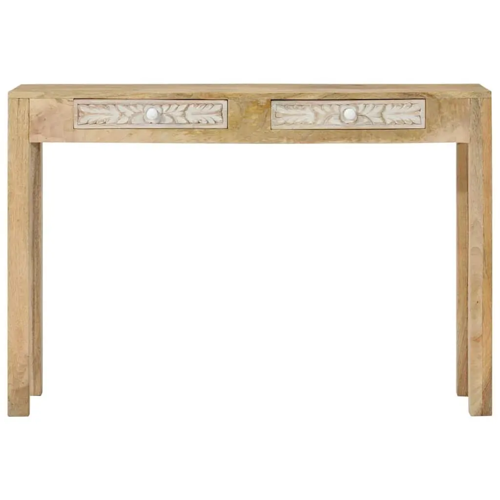 Console Table with Storage Drawers in Brown
